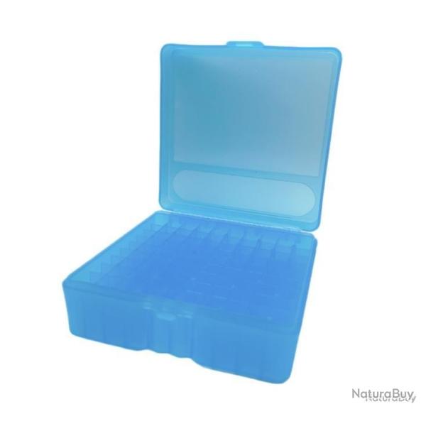 BO�TE � MUNITIONS 100 EMPLACEMENTS .38 - BLEUE - LIVRAISON GRATUITE
