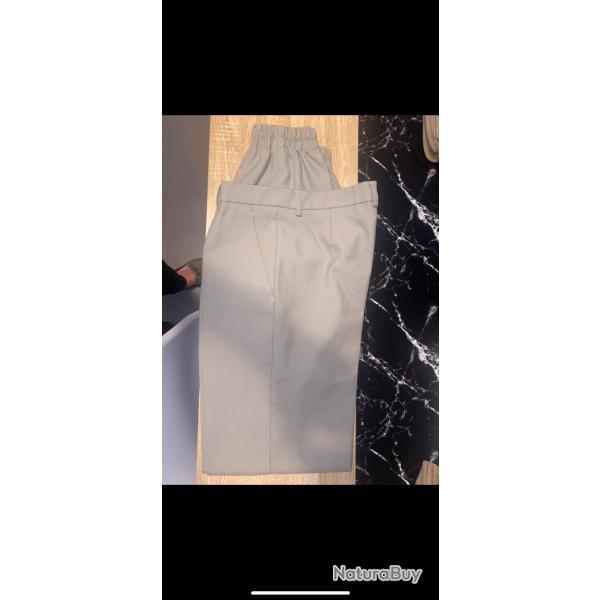 A SAISSIR NEUF!!Pantalon de parade TDF gris avec �lastiques, Taille 84 (arm�e) ou Taille 42 (civil)