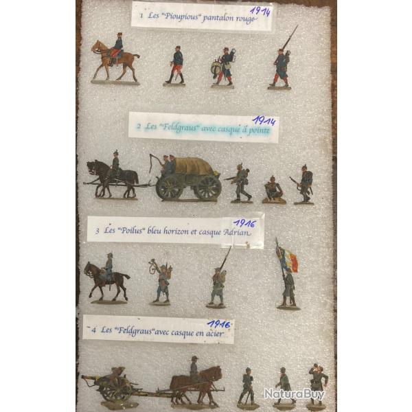 soldats de plomb "plats d'�tain" Pioupious 14/18