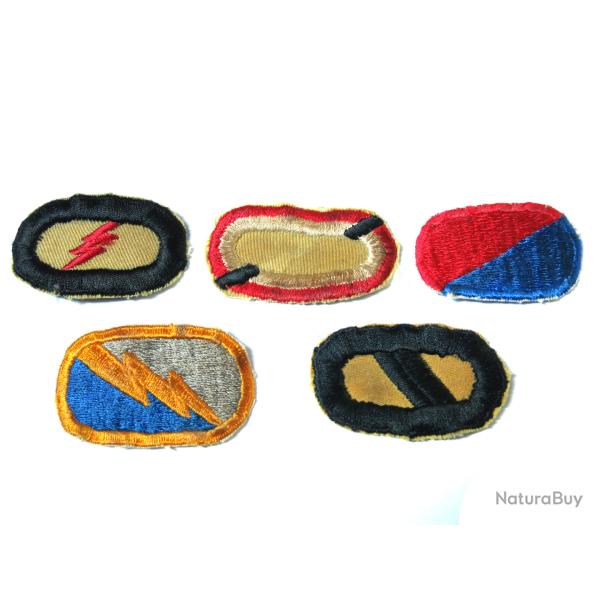 Lot de 5 insignes tissus Parachutiste US ref ing 1