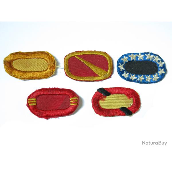 Lot de 5 insignes tissus Parachutiste US ref ing 2