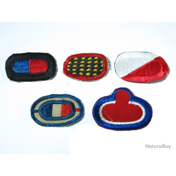 Lot de 5 insignes tissus Parachutiste US ref ing 6 box 148