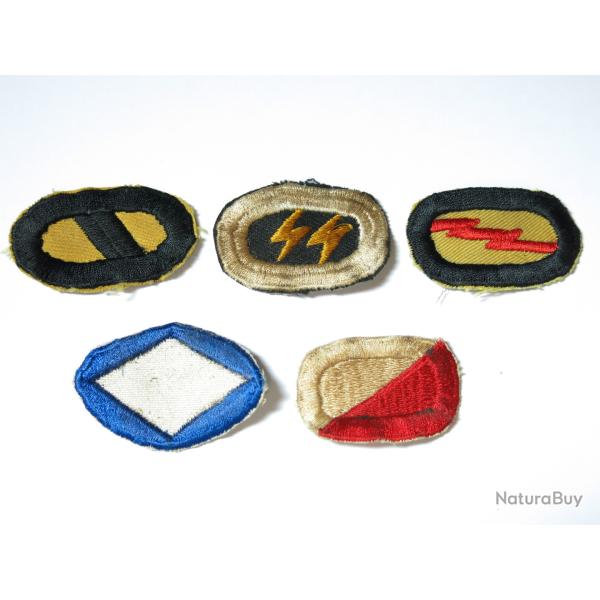 Lot de 5 insignes tissus Parachutiste US ref ing 9 box 148
