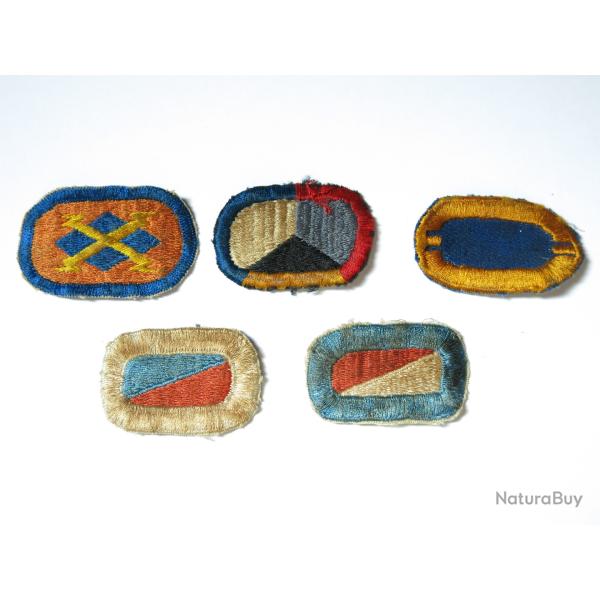 Lot de 5 insignes tissus Parachutiste US ref ing 11 box 148