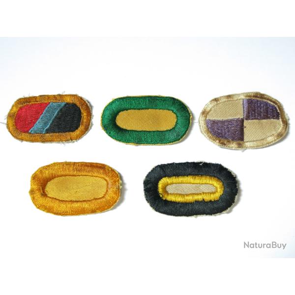 Lot de 5 insignes tissus Parachutiste US ref ing 12 box 148