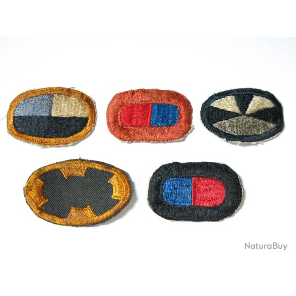 Lot de 5 insignes tissus Parachutiste US ref ing 13 box 148