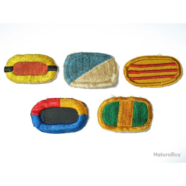 Lot de 5 insignes tissus Parachutiste US ref ing 15 box 148