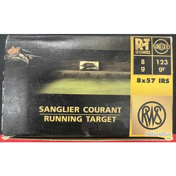 Cartouches RWS calibre 8X57 IRS SANGLIER COURANT 8g 123gr x50