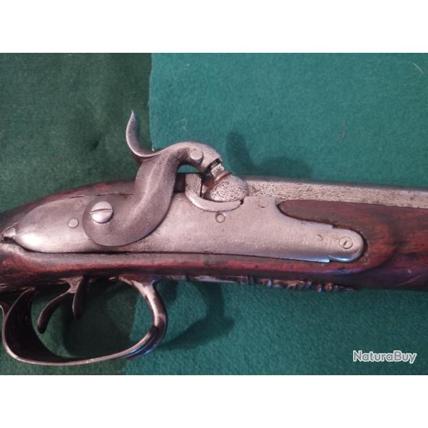 Fusil de chasse Franais   du fin du 18 eme sicle tranforme  percussion
