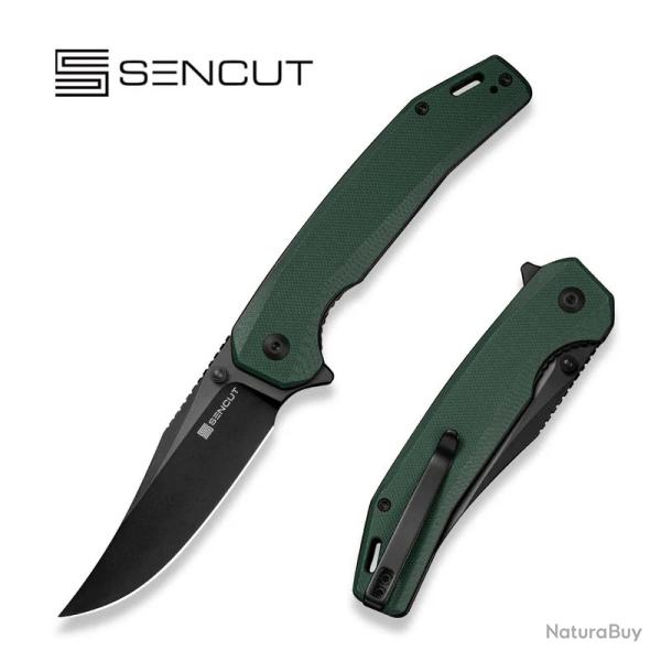 Couteau Sencut Vornix Lame Clip Point Acier 9Cr18MoV Manche G10 Teal Green IKBS Linerlock S250381