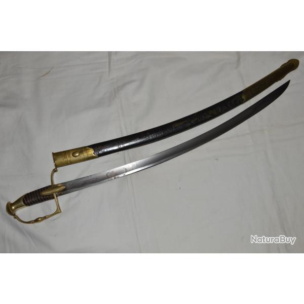 SABRE D'OFFICIER EPOQUE CONSULAT/EMPIRE-INFANTERIE DE LIGNE OU LEGERE-INFANTERIE NAPOLEONIENNE 1800