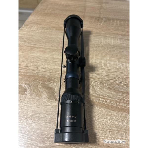 Lunette Swarovski Habicht avec point lumineux avec montages rapide