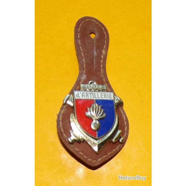 Ecole d'Artillerie, sans "S", �mail, dos guilloch� losang� , �cu rouge bleu � une grenade D'ARTILLER