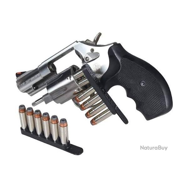 LOT DE 4 SPEEDLOADERS NEUFS POUR RECHARGEMENT RAPIDE DE TOUS REVOLVERS (calibres 44 et 45)