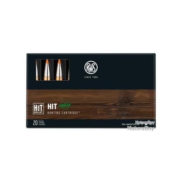 Cartouches RWS calibre 300WM 165GR 10.7g HIT SANS PLOMB x20