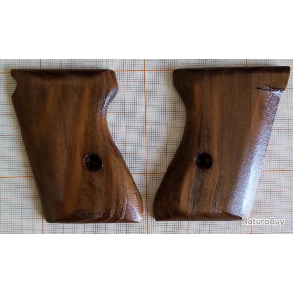 Plaquettes de crosse bois, pistolet Walther PPK Lady