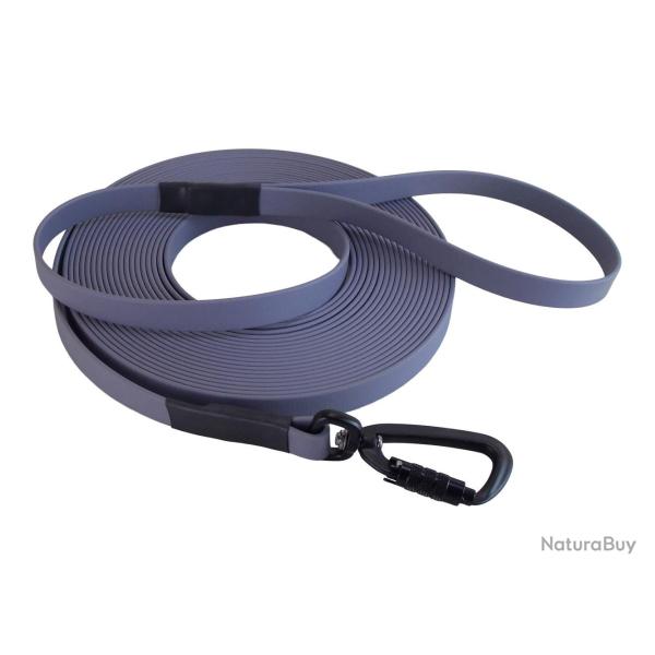 Longe BIOTHANE Twist-Lock 16 mm 15 m AVEC poign�e gris