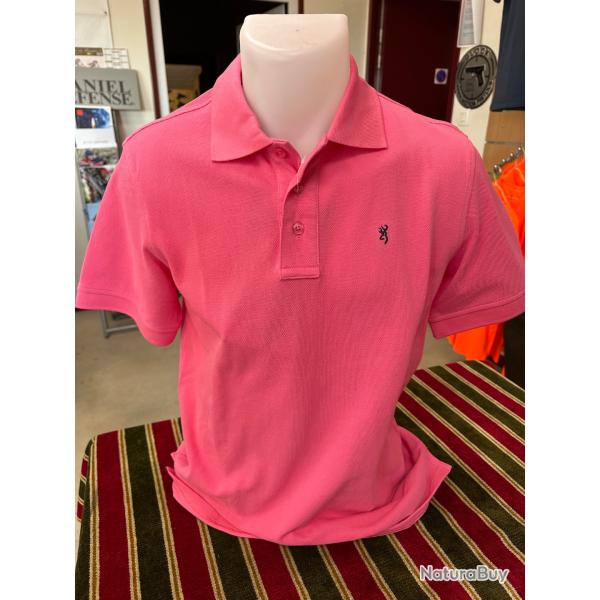 Polo browning rose manche courte