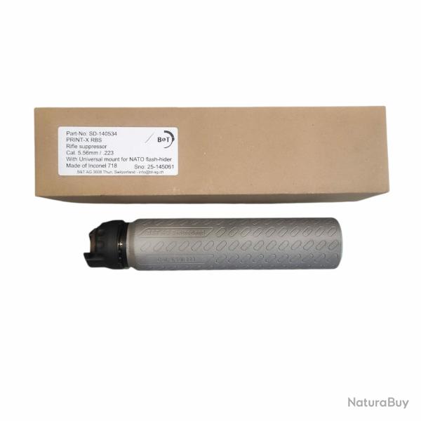 Modrateur De Son B&T Print-X Rbs Universal Mount Nato 556 Inconel 718 Impression 3D