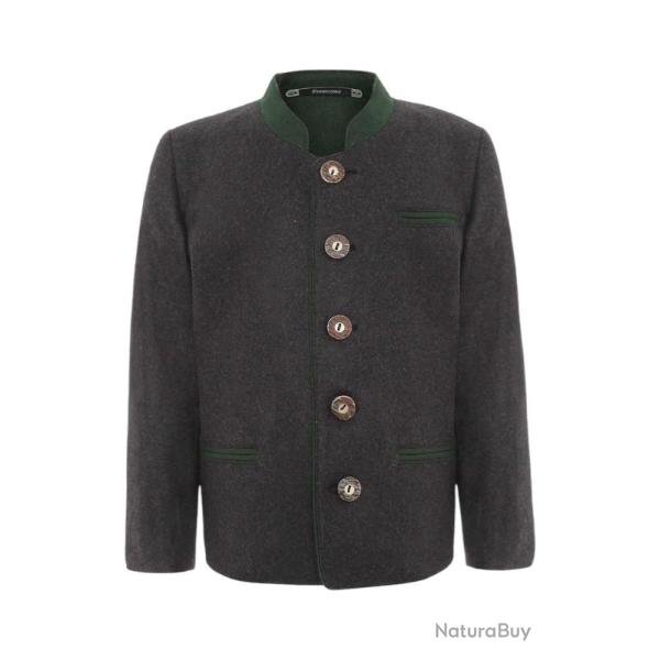 Veste autrichienne traditionnelle enfant en laine anthracite 9/10 ans