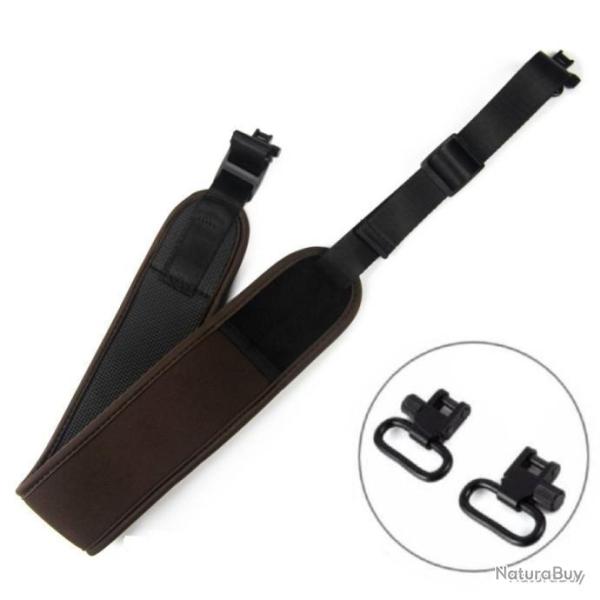 BRETELLE POUR FUSIL OU CARABINE EN N�OPR�NE MARRON - LIVRAISON GRATUITE