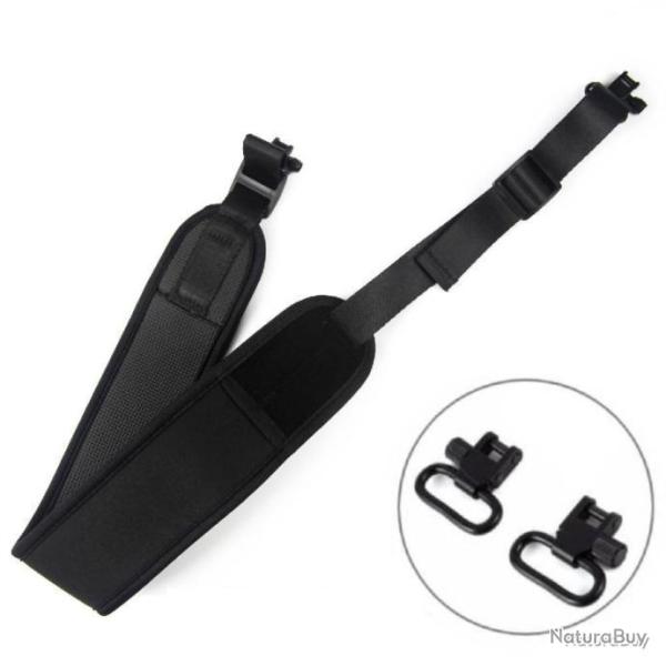 BRETELLE POUR FUSIL OU CARABINE EN N�OPR�NE NOIR - LIVRAISON GRATUITE