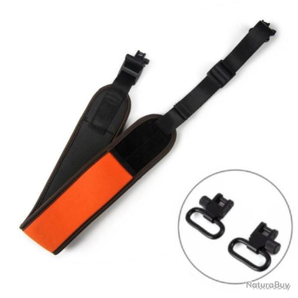 BRETELLE POUR FUSIL OU CARABINE EN N�OPR�NE ORANGE - LIVRAISON GRATUITE