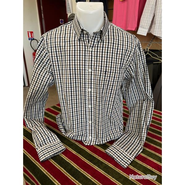 Chemise browning  carreaux marrons
