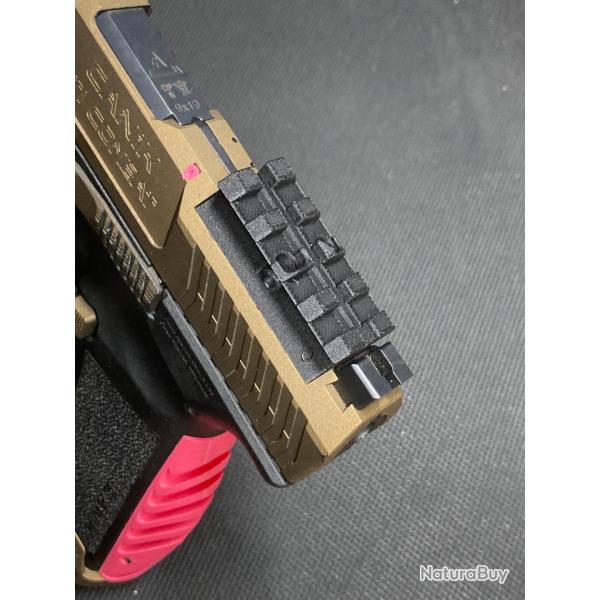 Plaque adaptatrice Picatinny avec Fente Centrale pour Canik TTI / METE PLA-Carbon Fiber