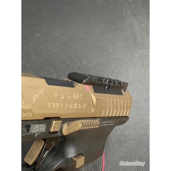 Plaque adaptatrice Longue Picatinny pour Canik TTI / METE en PLA-CarbonFiber