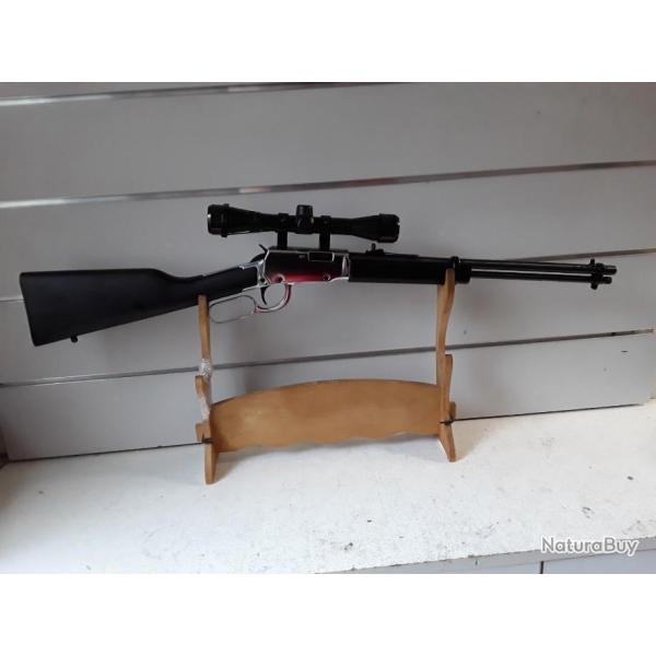 Carabine Rossi RIO BRAVO NICKEL BLACK cal.22lr bois can.45cm + lunette 4x32