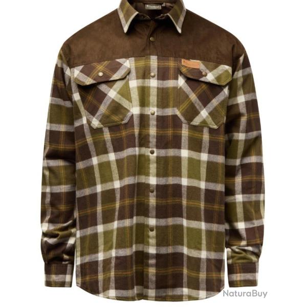 CHEMISE PINEWOOD DOUGLAS OLIVE GREEN/CR.WHITE TAILLE S