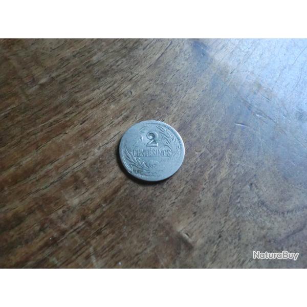 monnaie 2 centesimos 1909 r�publica d 'uruguay