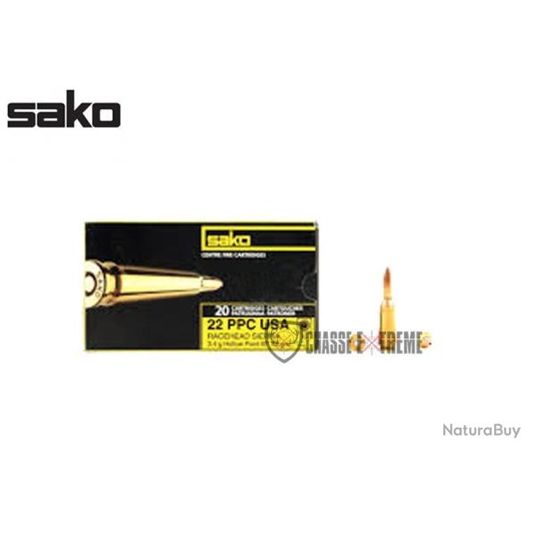 20 Munitions SAKO Racehead HP 52Gr Cal 22 Ppc