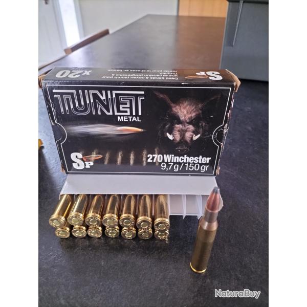 15 balles Tunet de 150gr ogive SP