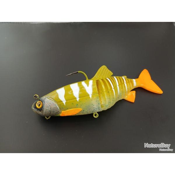 Leurre souple Fox rage replicant jointed europ�che creamy 23cm