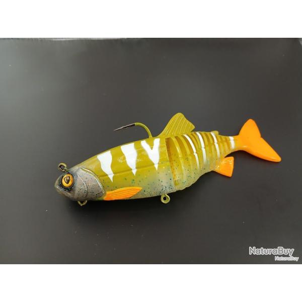 Leurre souple Fox rage replicant jointed europ�che creamy 23cm