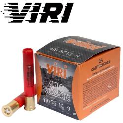 Cartouches VIRI SUBSONIC calibre 410/76 17G n&deg;8 bj x25