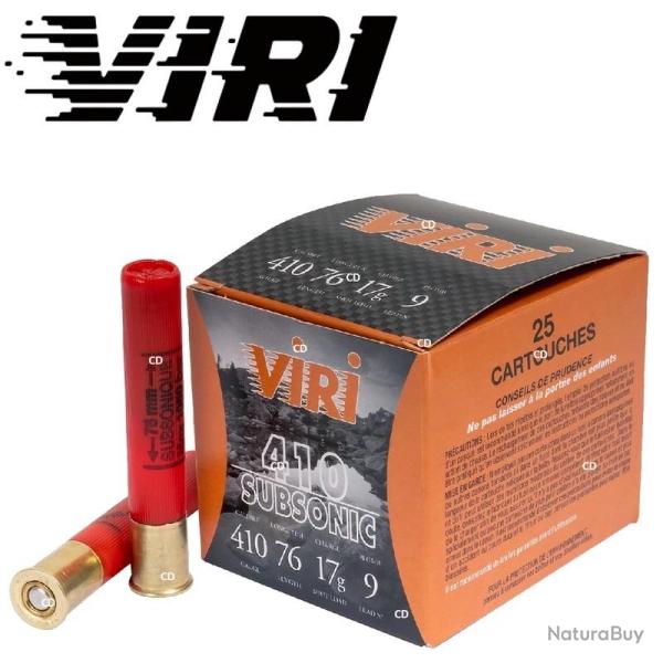 Cartouches VIRI SUBSONIC calibre 410/76 17G n�8 bj x25