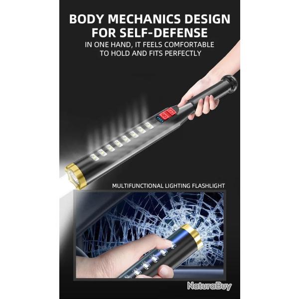 Lampe Torche Ext�rieure Chargement USB Batte Baseball Puissante 80 M L30,03 Cm/3,04 Cm Robuste