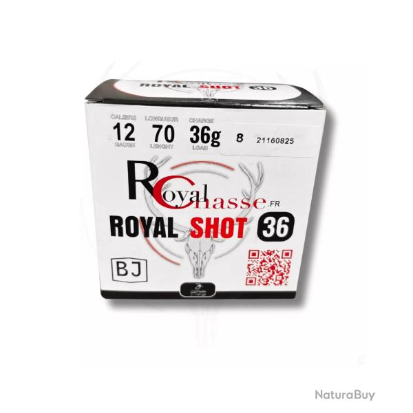Boite de 25 cartouches ROYAL SHOT Calibre 12/70 36 Grammes Plomb N4