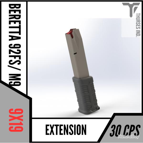 extension chargeur beretta m9/ 92fs 30cps Thurses Industries