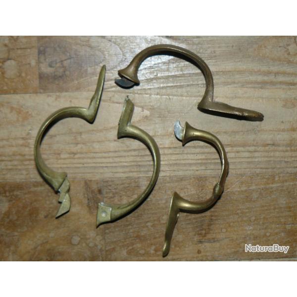4 pontets de pistolet en laiton