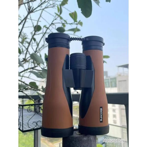 Jumelles 10x50 HD Compactes Haute Puissance pour Chasse Oiseaux Voyages Matchs et Etoiles Sandre