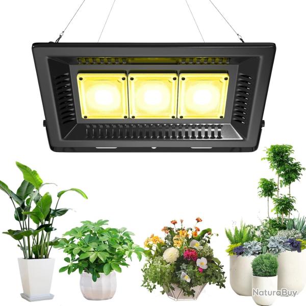 Lampe Horticole 600W tanche, LED Horticole Spectre Complet P600, IP67 Tanche COB Lampe de Plante, G
