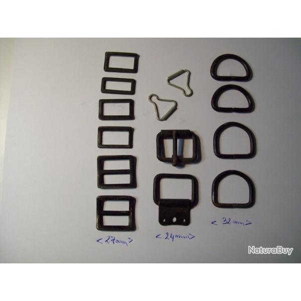 militaria ww2 lot 6  boucles anglaise et us pour rparation ou manque origine 1944