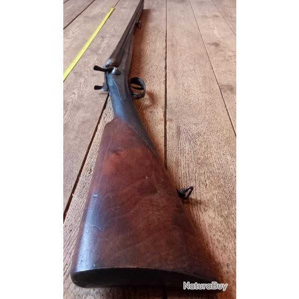 Fusil de chasse � chiens exterieurs � percussion centrale calibre 16