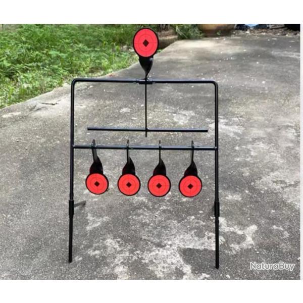 cible de tir en m�tal 1 euro sans r�serve Cible rotatif 4 + 1 entra�nement au tir, cible en m�tal zz