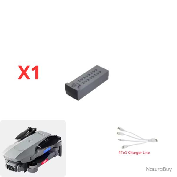 1 x Batterie LiPo 7.4V 3000mAh pour Drone F8 MAX GPS Brushless - Accessoire RC Quadcopter