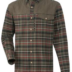 Chemise de chasse Spessart (Couleur: Olive/Rouge, Taille: M)